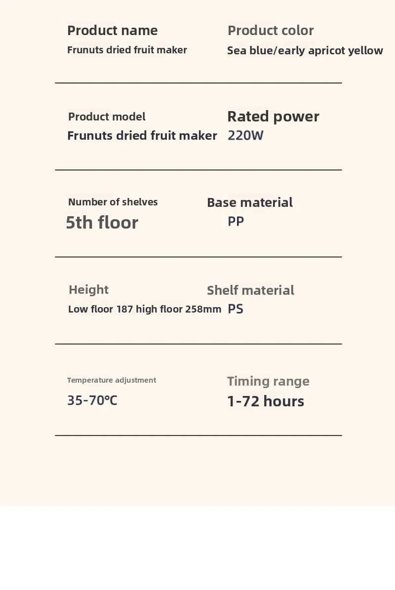 Picture 6: 3-5 Layers, Regular Temperature Control, Fruit Dryer, Food Dryer, Visual Shelf, Small Household 30-70 Degrees Celsius