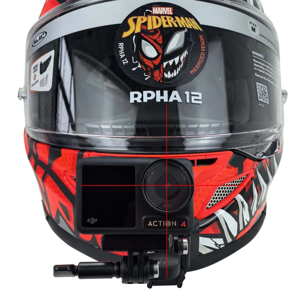 Para hjc rpha 12 capacete de alumínio personalizado montagem queixo para gopro13 12 11 10 9 8 dji ação 5pro 4 insta360 x2 x3 x4 ace pro2 câmeras