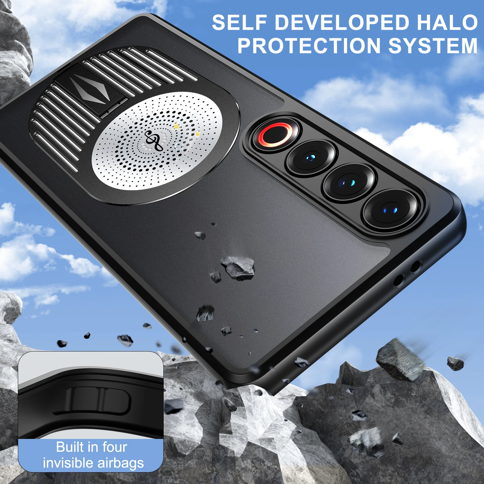 Matte heat dissipation bracket back case For Meizu 21 Pro Support wireless charging Fall prevention Phone Case For Meizu 20 Pro