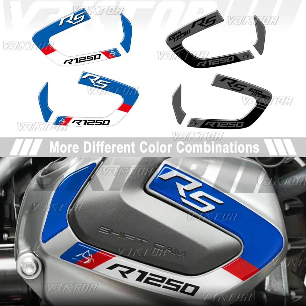 

3D Motorcycle Cylinder Head Cover Sticker Protection Decal For R1250RS R 1250 RS R1250 RS Triple Black 2018-2025 2024 2023