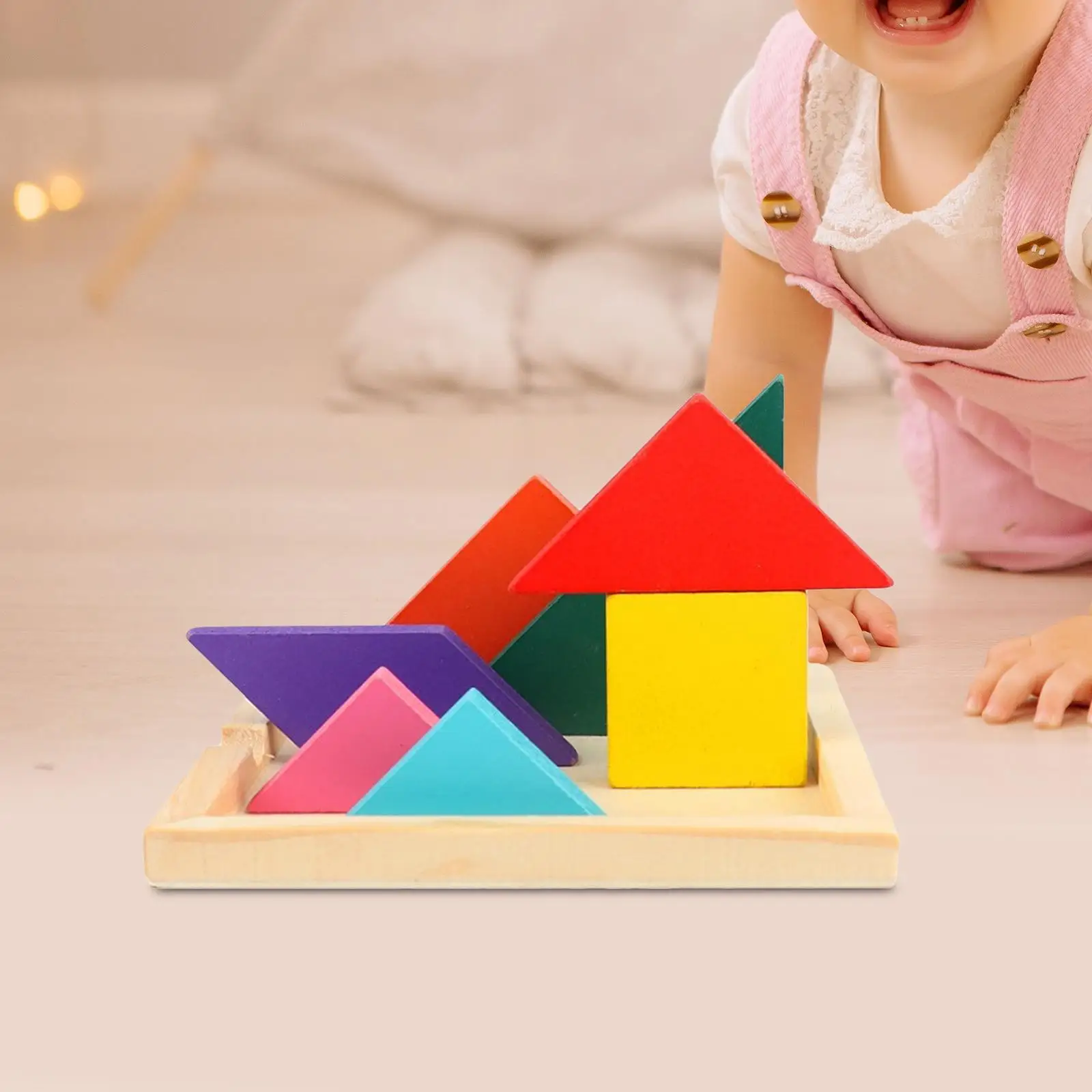 TANGRAM de madera para niños y niñas de 4 a 8 años, favores de fiesta, Brain Teaser