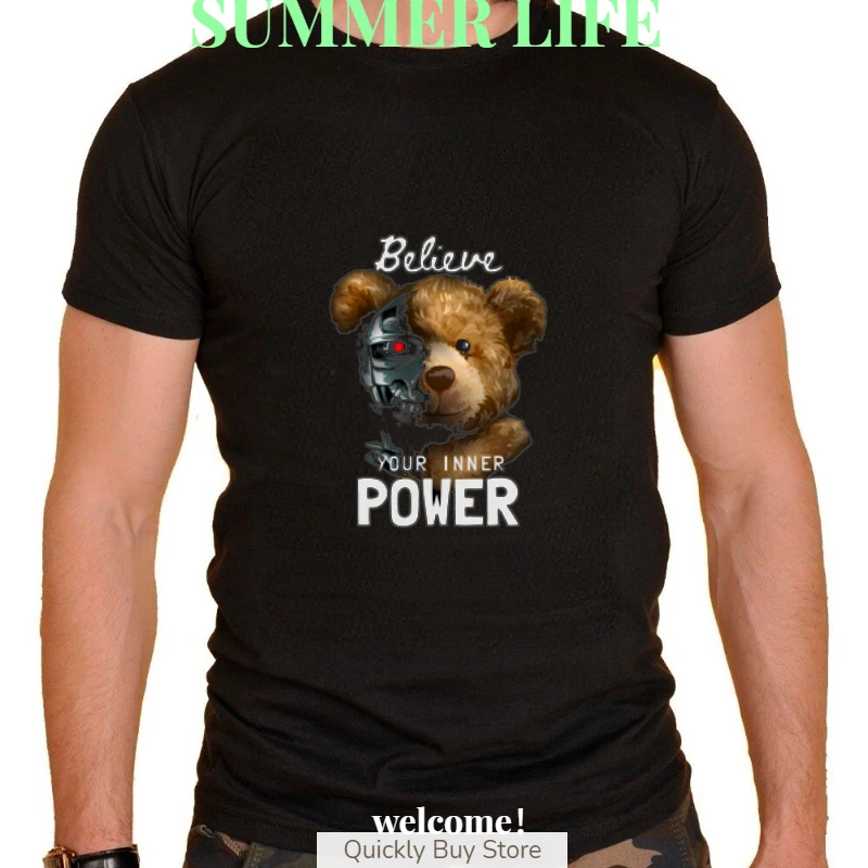 Женская футболка с коротким рукавом и круглым вырезом, с принтом Мишки Тедди