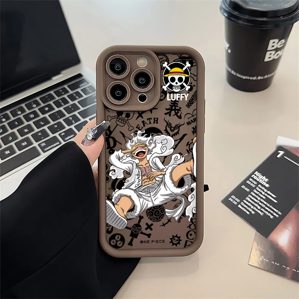 Anime One Piece Luffy Zoro Handyhülle für iPhone 17e 17 16e 16 15 14 13 12 11 Air Pro Max Mini XR Plus Weiche TPU Rückseite Schutzhülle