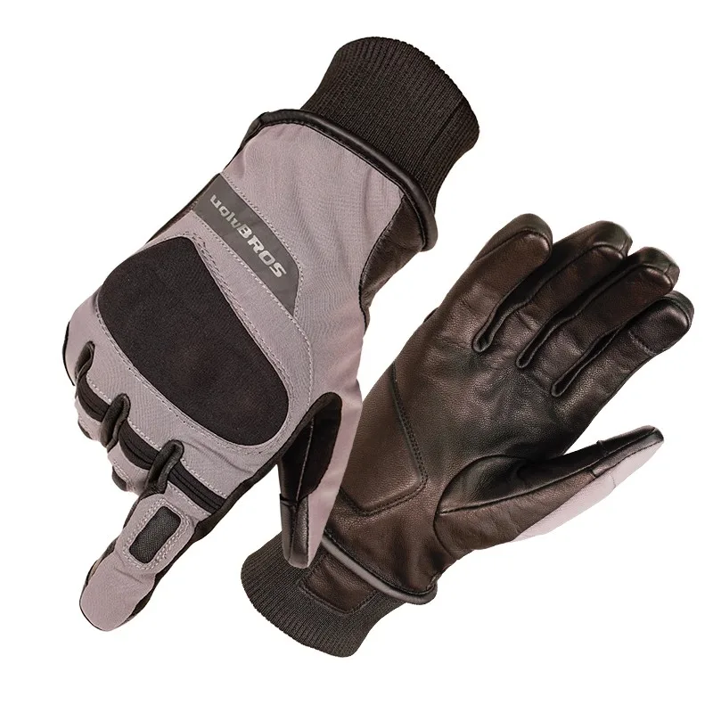 UglyBROS Autumn and Winter Motorcycle Riding Gloves Fleece Waterproof, Windproof and Warm, Drop-proof Fleece Can Touch Screen