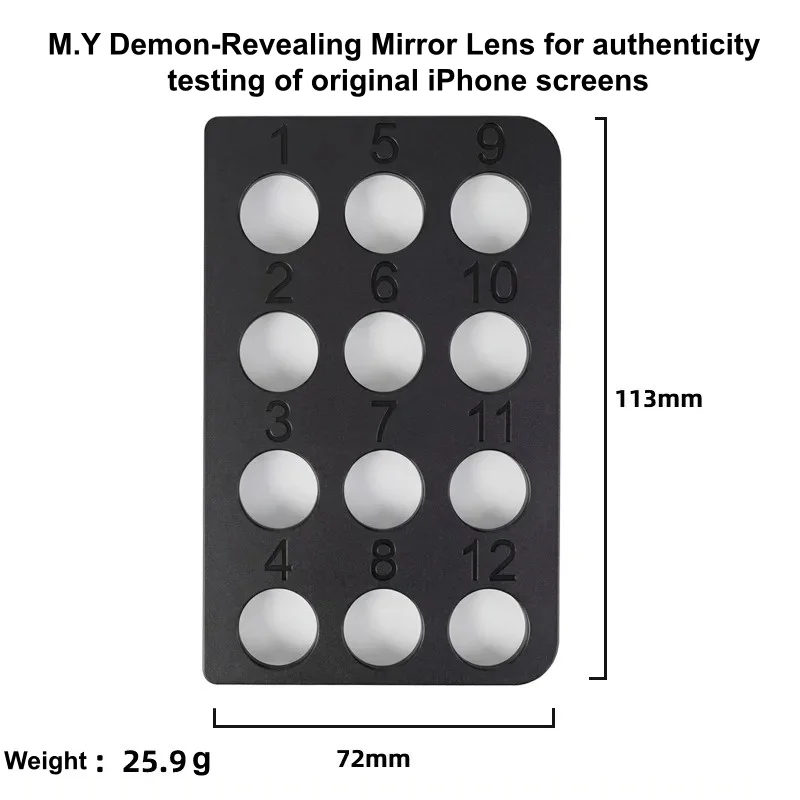 YCS MR.YANG Screen Demon-Revealing Mirror Polarizated Lens for Authenticity Inspection of Original IPhone 12-17 Screen Test Tool