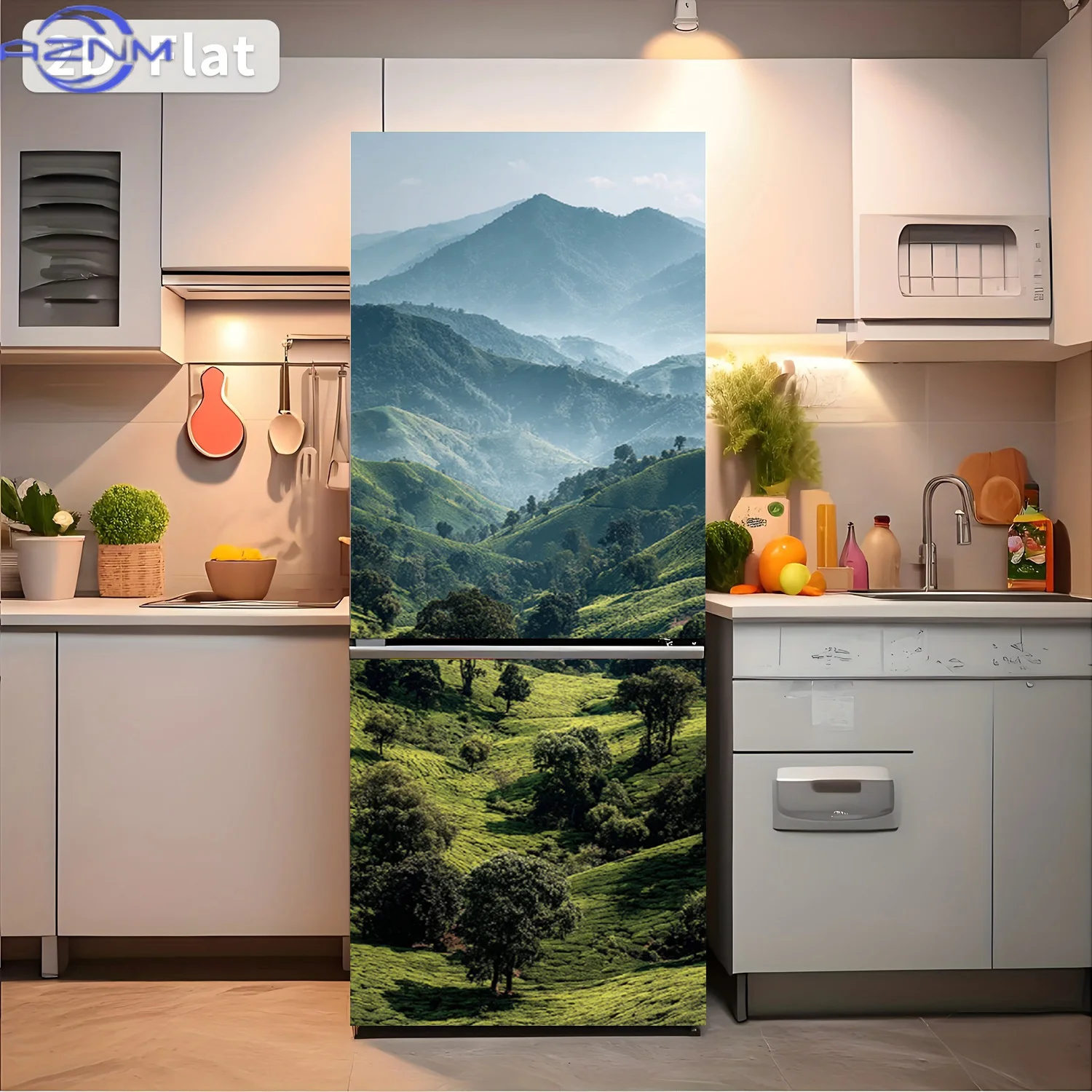 [2D Flat Printing] 1pc Refrigerator Sticker 