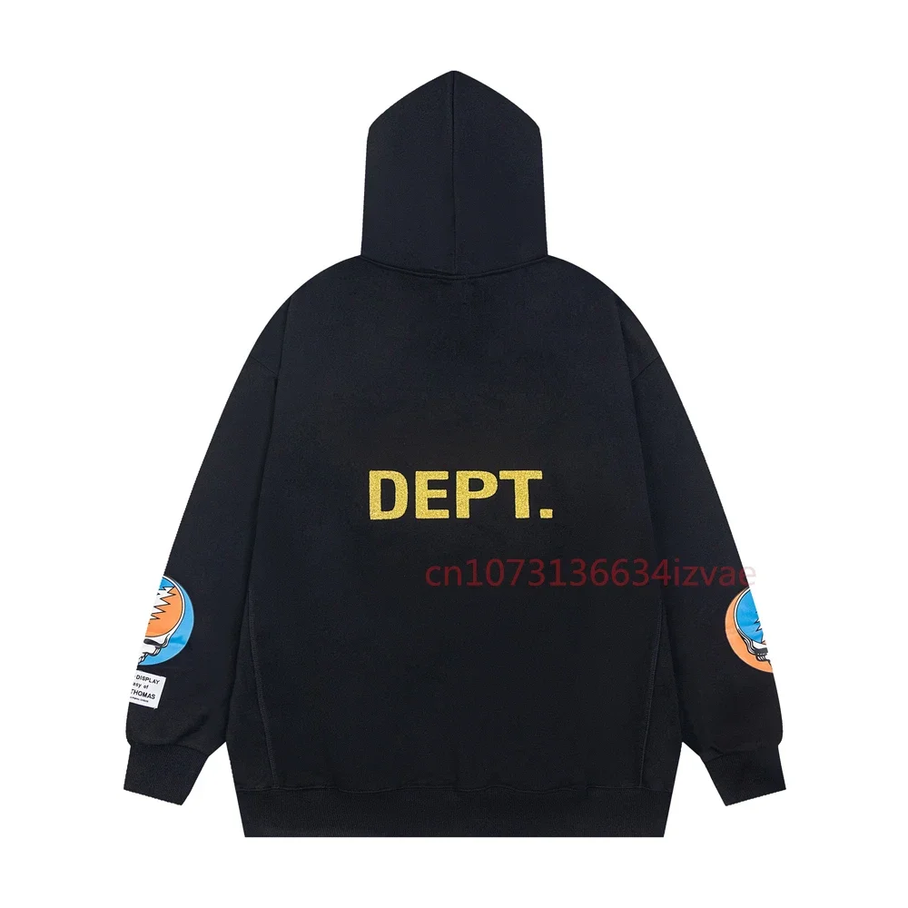 DEPT Fashion Hoodies for Men and Women Letter Print Hoodie Autumn Winter Long-sleeved Pullover Couple Casual Sweatshirts