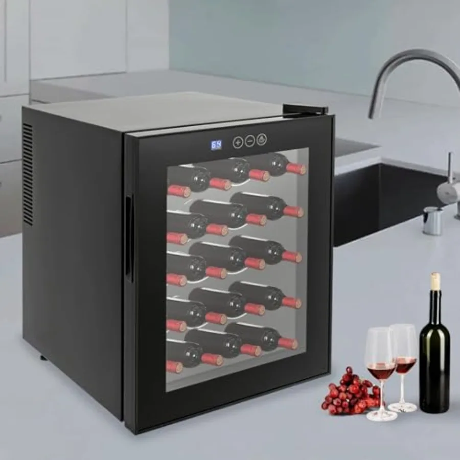 Refrigerador independiente para vino de 20 botellas con tecnología sin escarcha refrigerada por aire para un ideal almacenamiento de vino Digital de alta definición