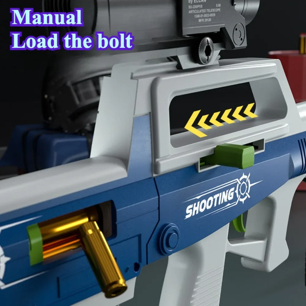 Kinderen QBZ-95 Shell Soft-Bullet Speelgoedpistool Handmatig geladen Assault Rifle Model Outdoor Games CS Vechtspel Kerstcadeau