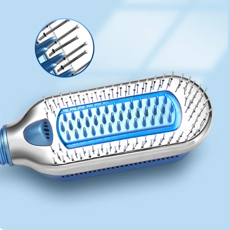 فرشاة شعر احترافية متعددة الوظائف ذات جهد مزدوج لتجفيف الرياح الباردة، مشط تمليس الشعر المجمد من أنيون بلو راي #4