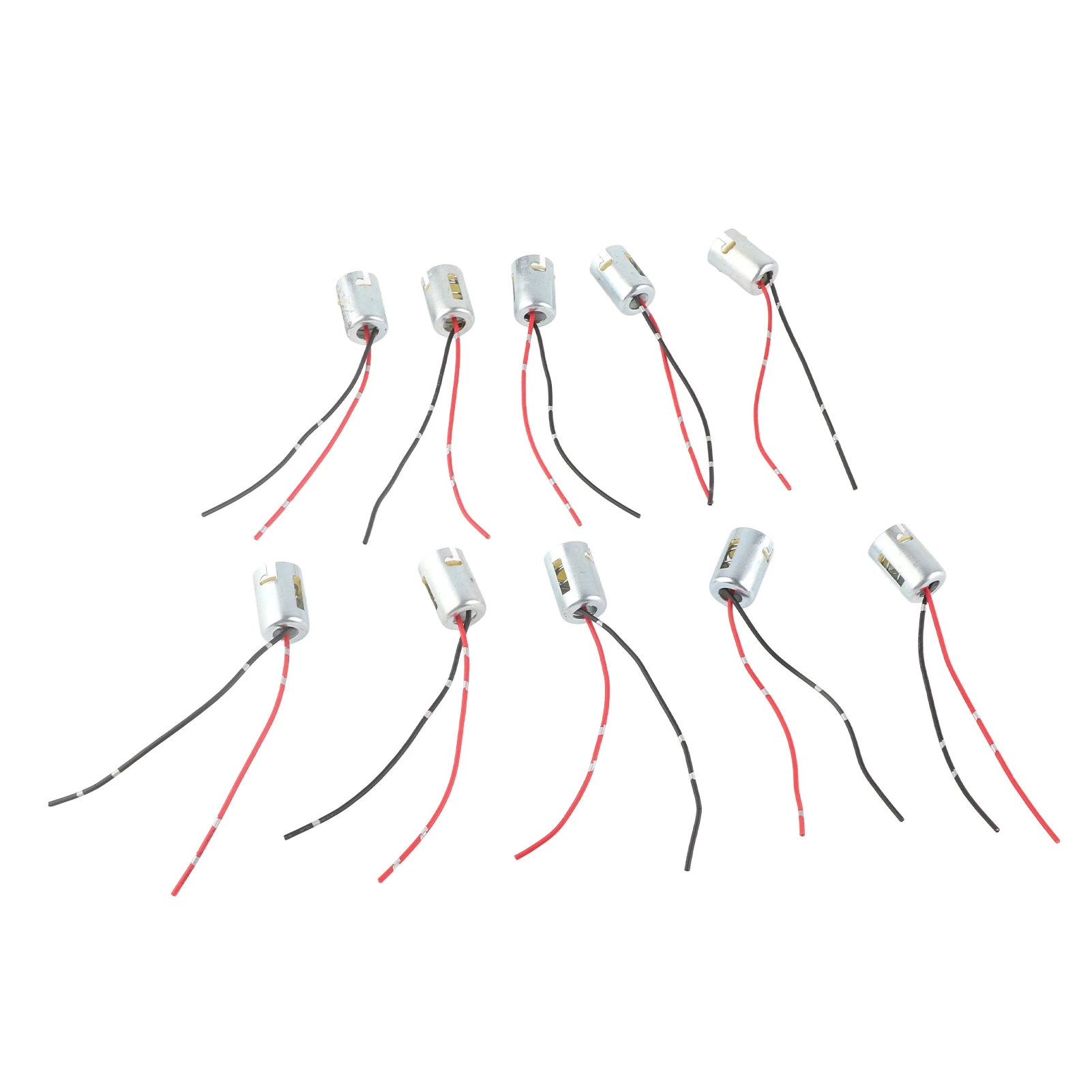 10PCS 1156 Bulb Sockets LED Turn Signal Light Holder with 3.5in Harness DC 12V Flexible