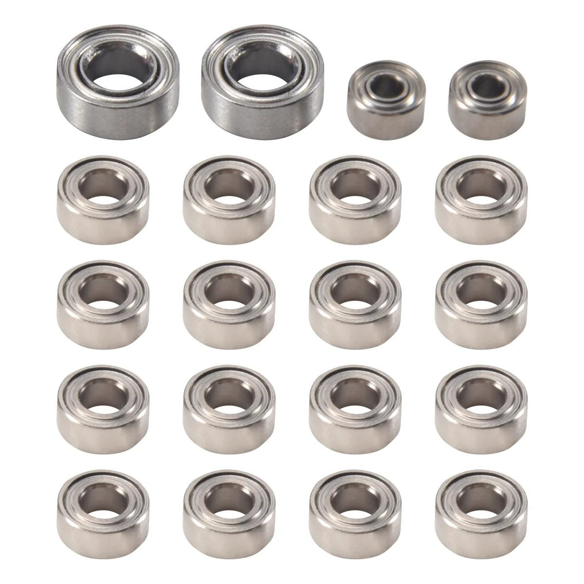 20Pcs Steel Ball Bearing Set for Axial SCX24 90081 AXI00001 AXI00002 1/24 RC Crawler Car Spare Parts Accessories