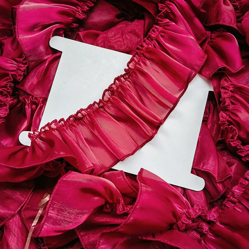 

10 м плиссированная кружевная лента, ткань с рюшами, манжеты, юбка-тортик, декоративный воротник, тюль, оборка, перламутровая отделка, платье, одежда, поделки своими руками