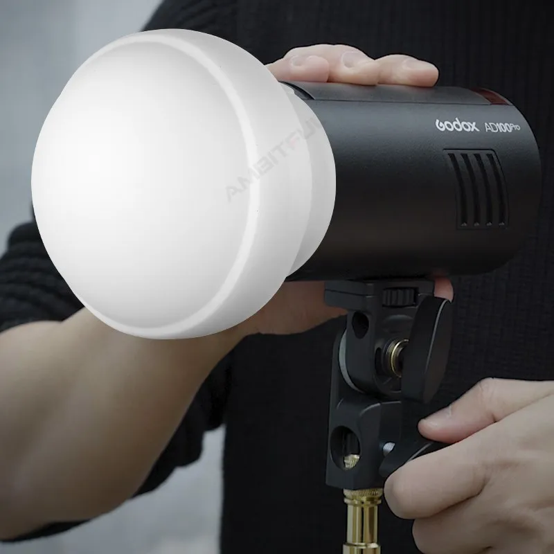 Godox AK-R22 AKR22 مجموعة قبة نشر جل السيليكا لـ Godox V1 AD100Pro، AD200PRO إضافة H200R
