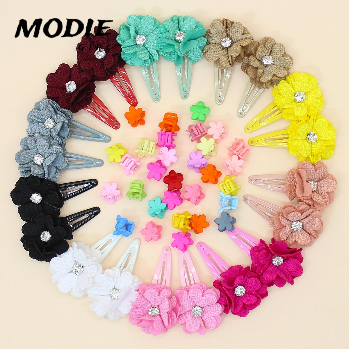 MODIE GIRL 20PCS/Set New Fashion Children'S Bow Hair Clip Women Baby Cute Popular Hair Accessories Headdress 797