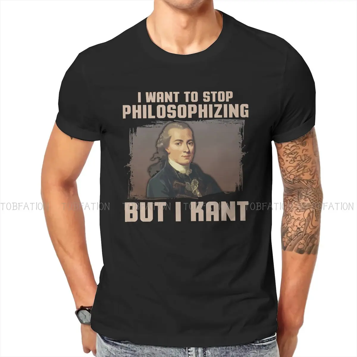 Philosophy Polyester TShirts But I Kant stop philosophizing Print Homme T Shirt Hipster Clothing 6XL