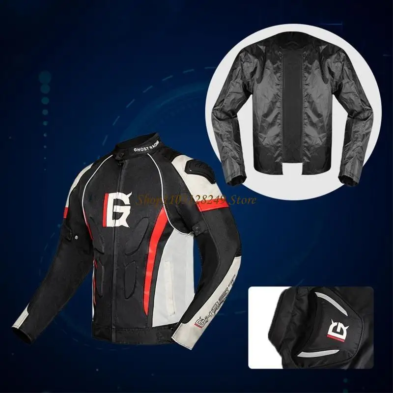 

N5KD Breathable Mesh Motorcycle for Jacket for Men Dual for Protection with Wat