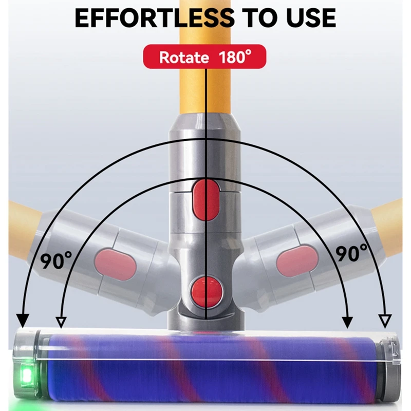 Peças sobresselentes de substituição do aspirador, Acessórios da cabeça do esfregão do assoalho, Escova elétrica do rolo, Dyson V10Slim, V12, SV18
