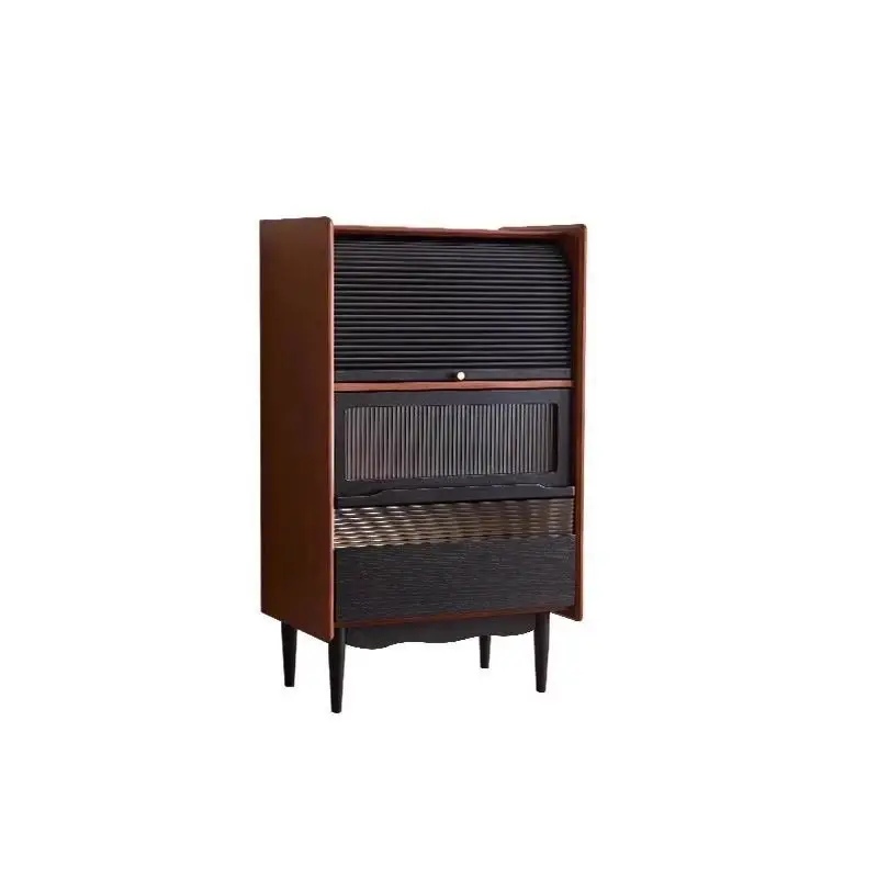 cx solid wood retro dining side cabinet living room wall locker household small apartment storage cabinet