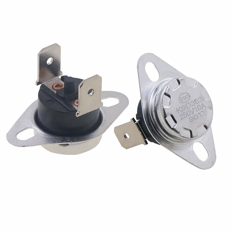 KSD303 KSD301 45C-150C Degree 10A 250V Manual Reset Thermostat Normally Closed Temperature Switch 75C 85C 95C 105C 100C Degree