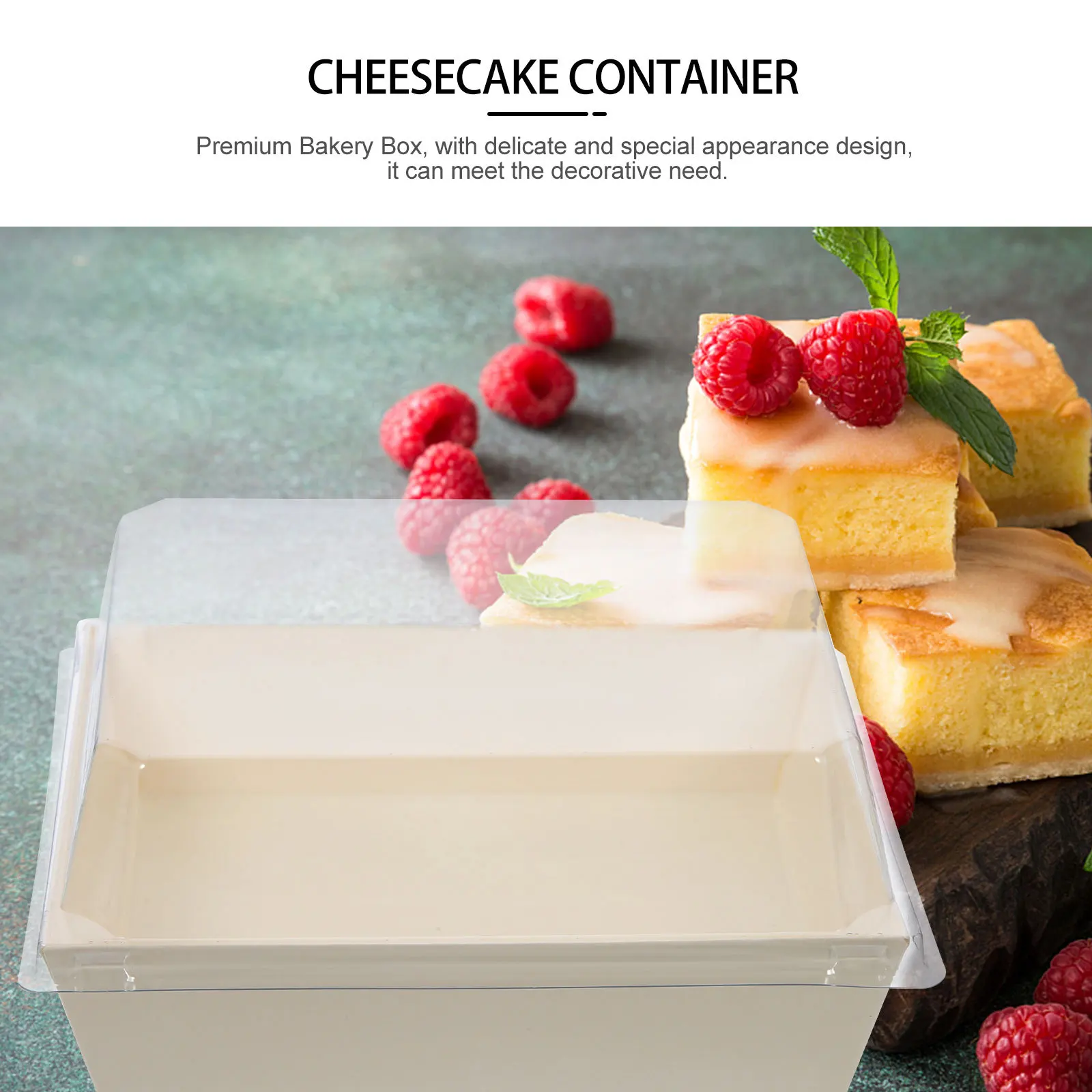 

50Pcs Bakery Boxes Clear Window Kraft Paper Small Cake Dessert Boxes Cupcake Packaging for Party Wedding Cake Slice Container