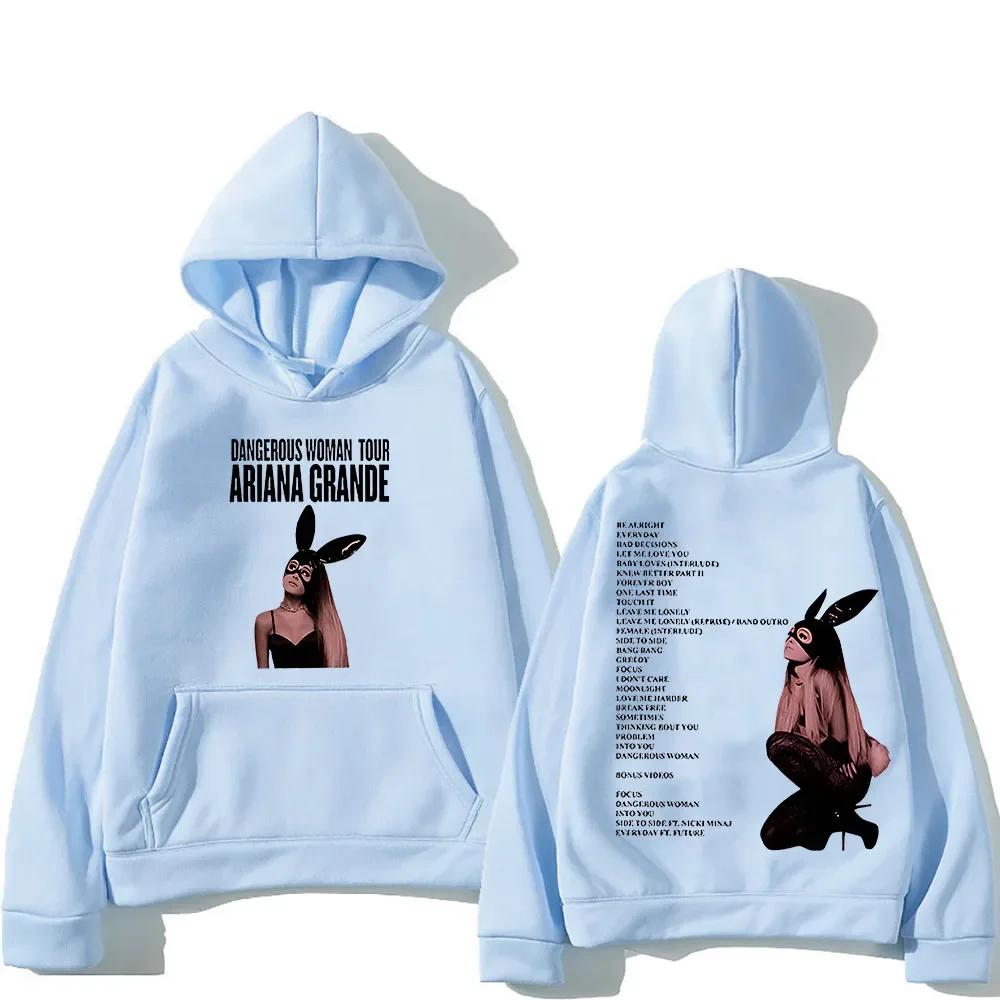 Ariana Grande Hoodie Graphic Printing Gothic Comfortable Sweatshirts Funko Pop Hip Hop Clothes Ropa Mujer Fleece Retro Pullovers