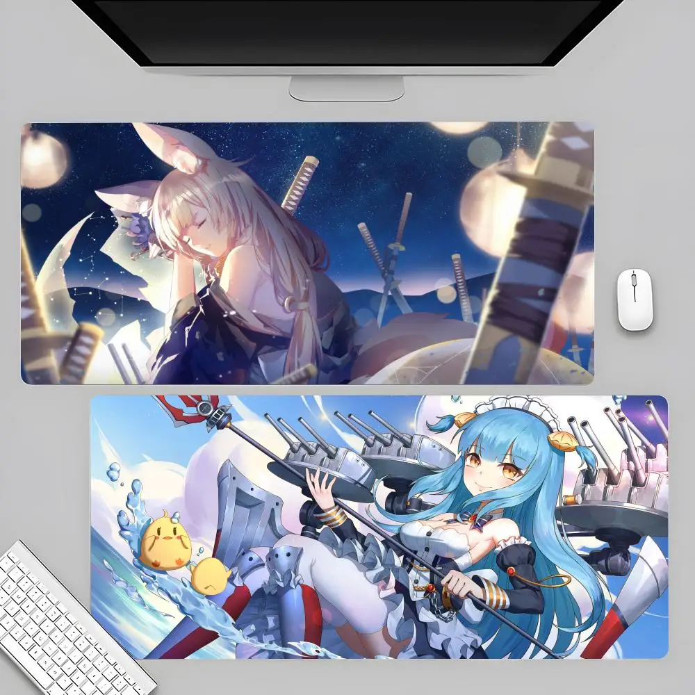 Anime Azur Lane Mouse Pad 80x40cm XL Lockedge Office Computer Desk Mat Table Keyboard Big Retro Mouse Pad Laptop Cushion