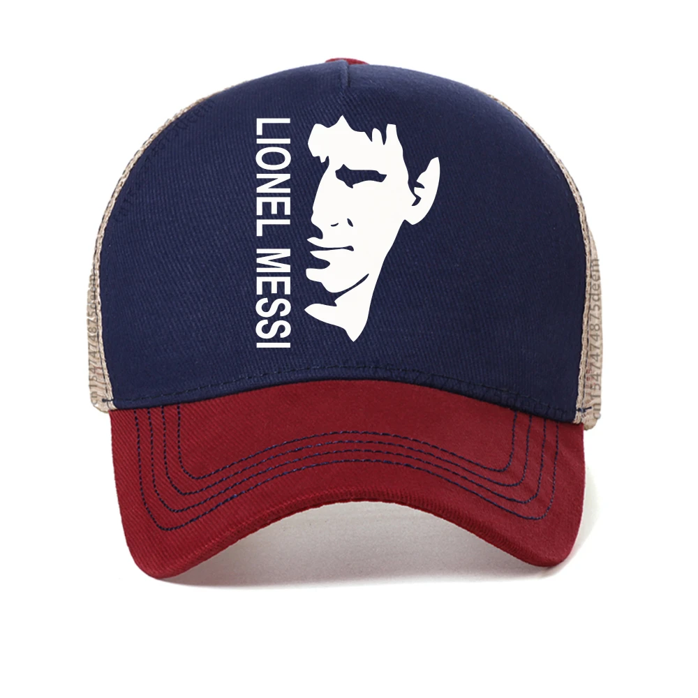 جديد ميسي مطبوعة قبعة بيسبول M10 برشلونة جيرسي كرة القدم جيرسي الرياضة قبعة الصيف شبكة قابل للتعديل قبعات سائقي الشاحنات Snapback قبعات #1