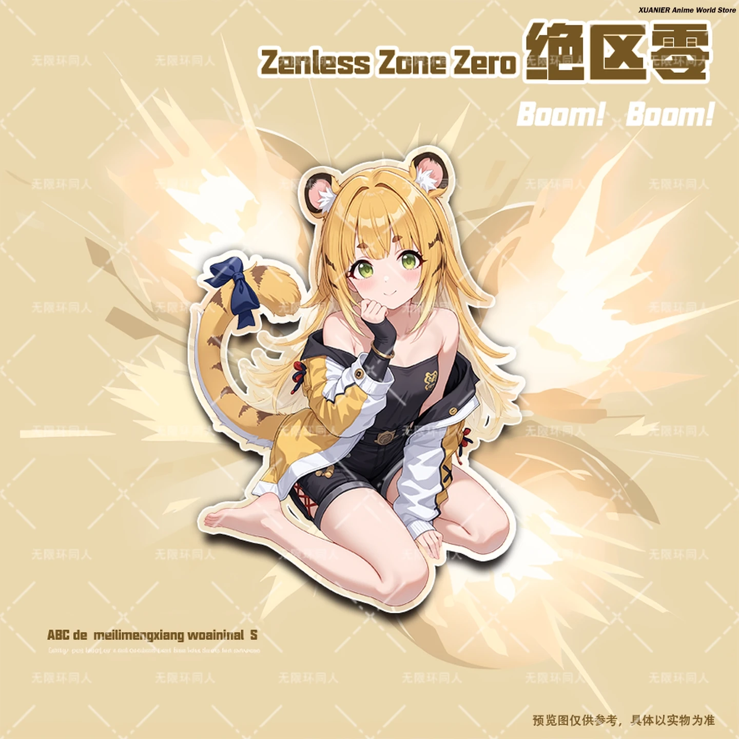 جو فوفو Zenless منطقة صفر الاكريليك حامل نموذج شارة بروش دبابيس الحافة زخرفة تأثيري أنيمي سطح المكتب ديكور