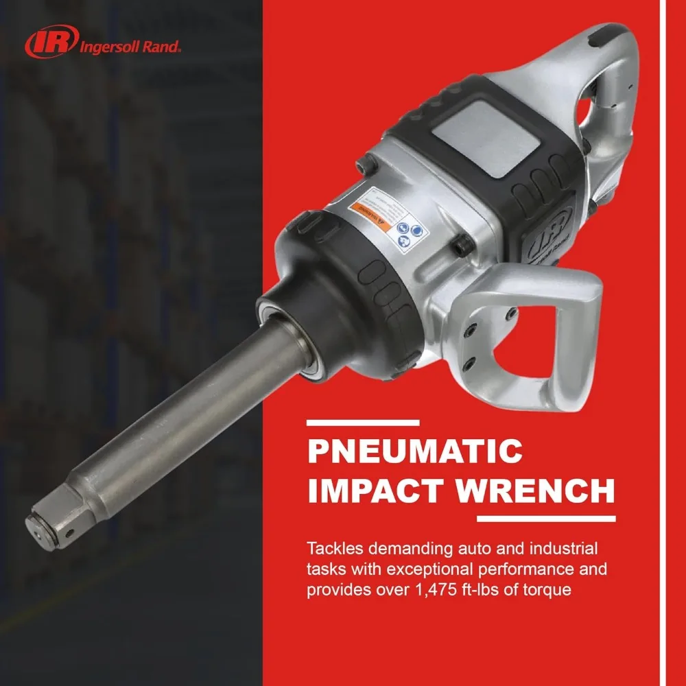 

285B-6 1-Inch Cordless Pneumatic Impact Wrench with 6-Inch Extended Anvil and 2 Handles