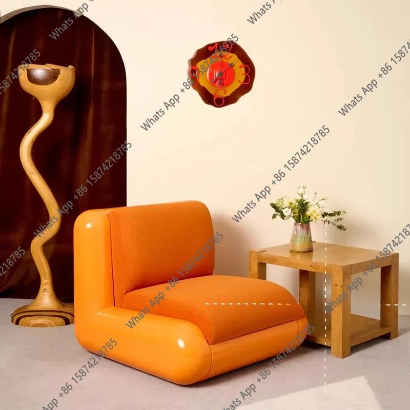 Nordic FRP candy-colored lounge chair, small apartment, household geometric molding, upholstered single chair, new model X