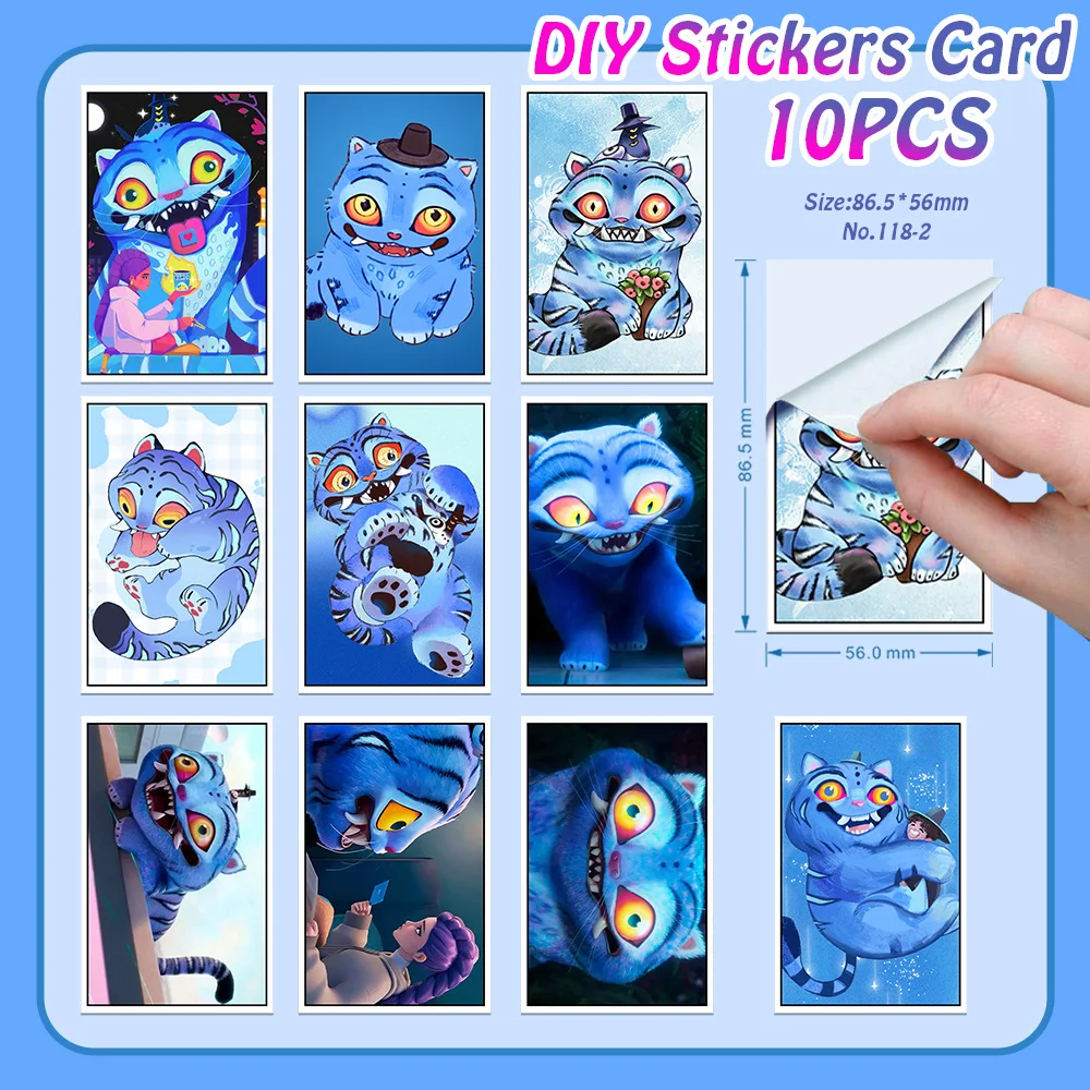 10 قطعة/المجموعة KPop شيطان الصيادين ملصقات مقاومة للماء ، ساجا بنين الكرتون أنيمي شارات الفينيل لبطاقات القرطاسية جراب هاتف محمول دي
