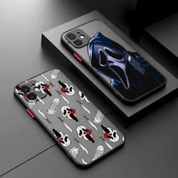 Terror Ghostface Scream Phone Case For iPhone 15 14 13 12 11 Pro Max X XR XSMax 7 8 Plus Matte Transparent Back Cover