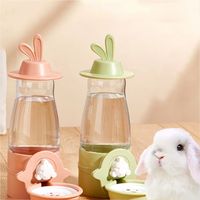 Leakproof Pet Water Dispenser 600ml Anti-Splash Automatic Water Feeder Hanging Design No Spill Rabbit Drinking Bowl Cage Mount