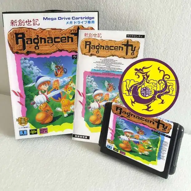 Ragnacardship-Carte de jeu MegaDrive Genesis System, Sega MD 16 bits, boîte et cartouche manuelle
