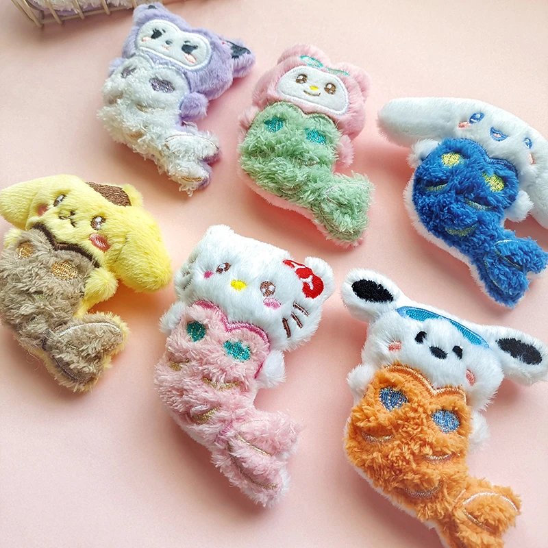 Piękny miękki pluszowy Sanrio syrenka lalka brelok kreskówka urocza lalka brelok samochodowy wisiorek Kawaii plecak dekoracja akcesoria prezent