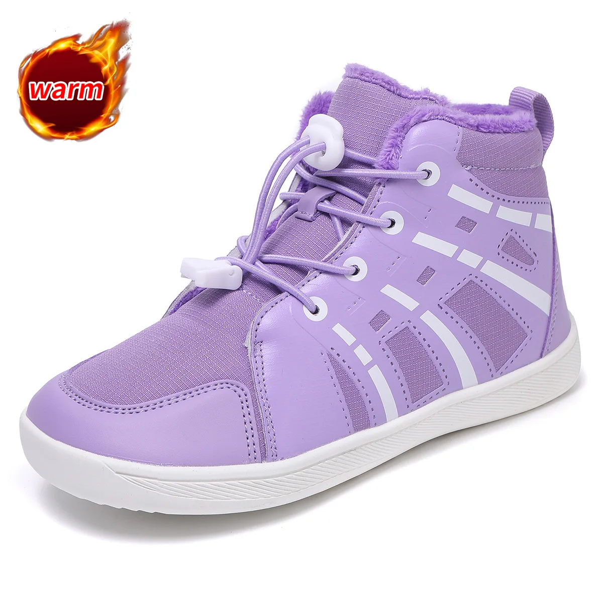 

2025 New Kids' Cotton Shoes Non-Slip Waterproof High Top Fleece Warm Snow Boots Winter Outdoor Shoes Size：28-38