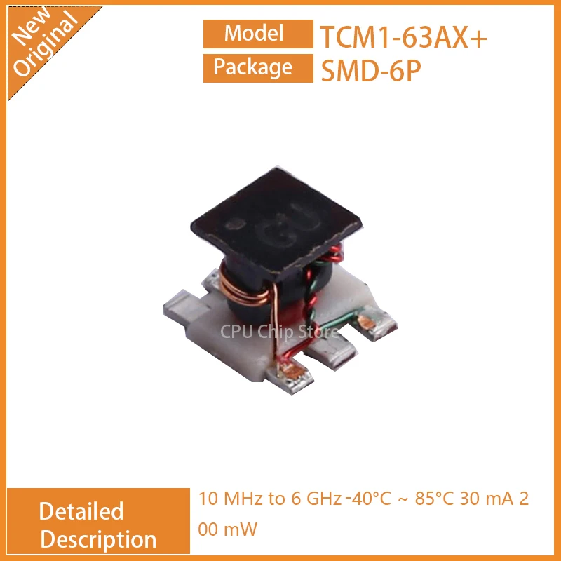 5Pcs/Lot  New Original   TCM1-63AX+  TCM1-63A  Audio Transformers  10 MHz to 6 GHz  -40°C ~ 85°C 30 mA 2 00 mW