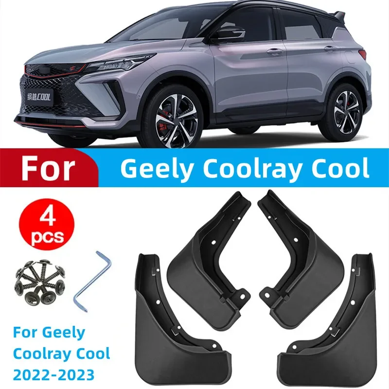 

4pcs Mudguards For Geely Coolray Cool 2022-2023 Mud Flaps Splash Guards Fender MudFlaps Front Rear Car Accessories