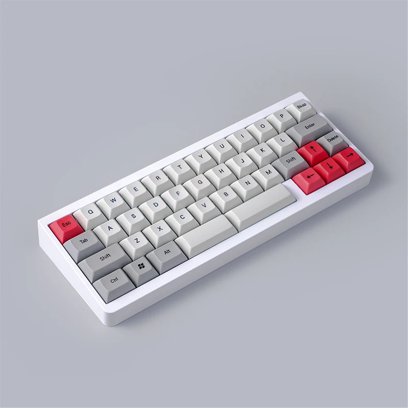 Idobao ID42 White Keyboard Pc Wired Keyboard Mini Mechanical Keyboard 40 QMK VIA Keyboard Black Purple Barebone Kit 40% Keycaps