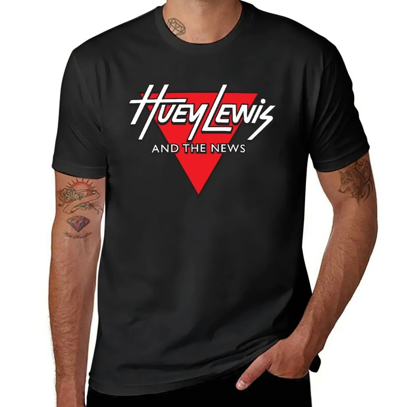 

Huey lewis & the news classic t shirt T-Shirt tops new edition mens big and tall t shirts