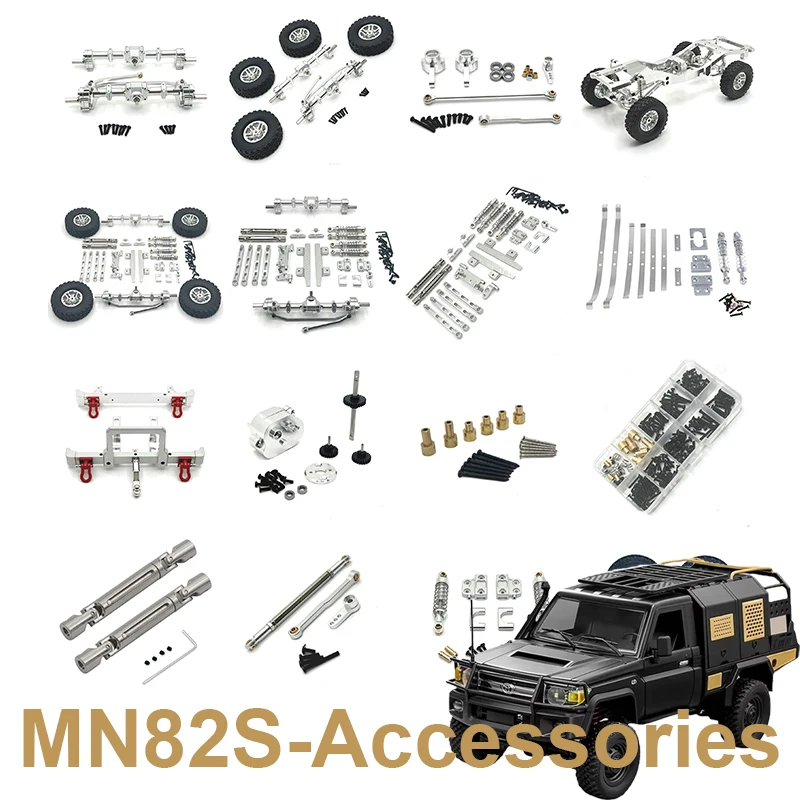 

MN82s RC Автозапчасти Передний и задний бампер Передняя и задняя ось Основная плата Коробка передач в сборе Автомобильные аксессуары 100% применимо