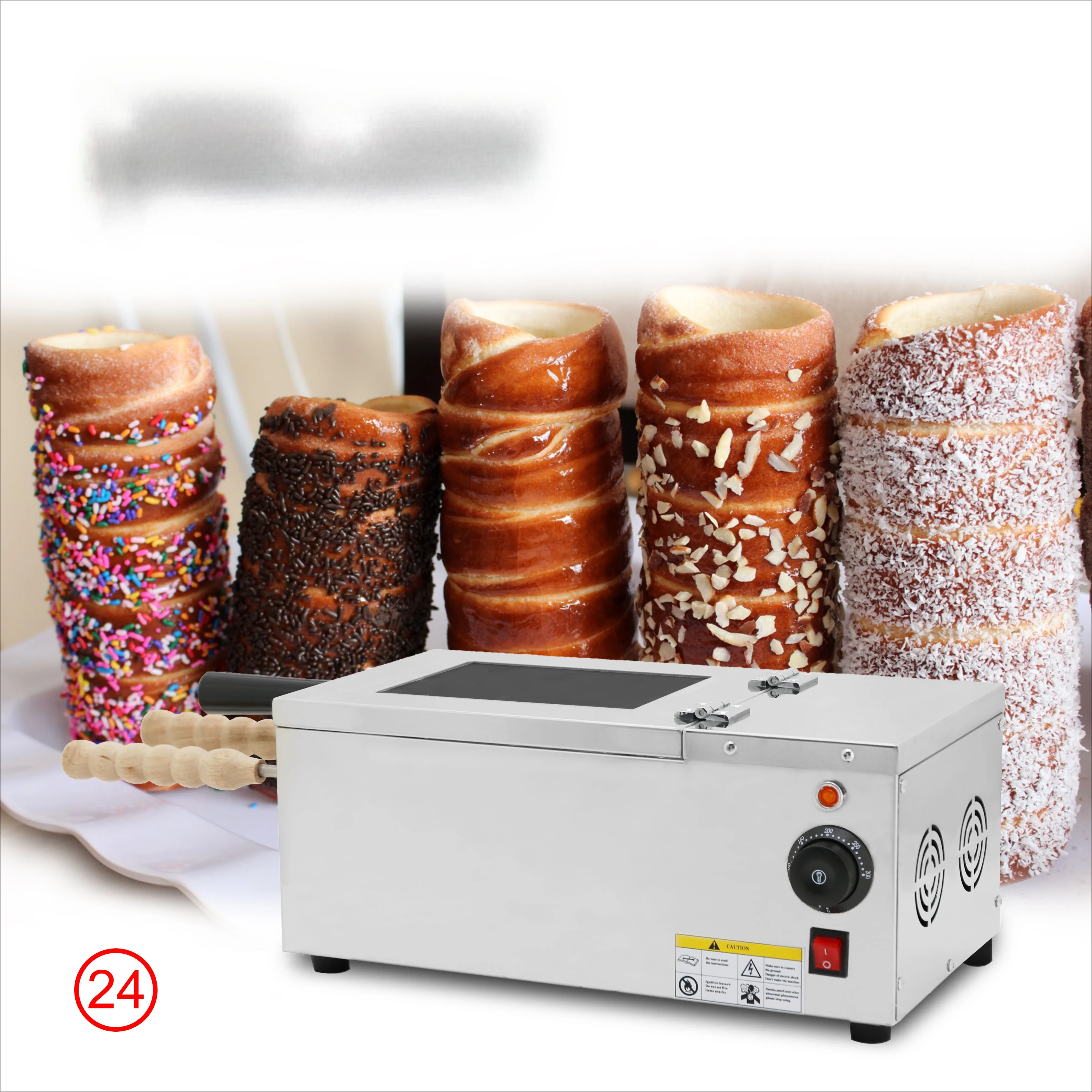 New design baking oven chimney cake machine with 2 backing tool