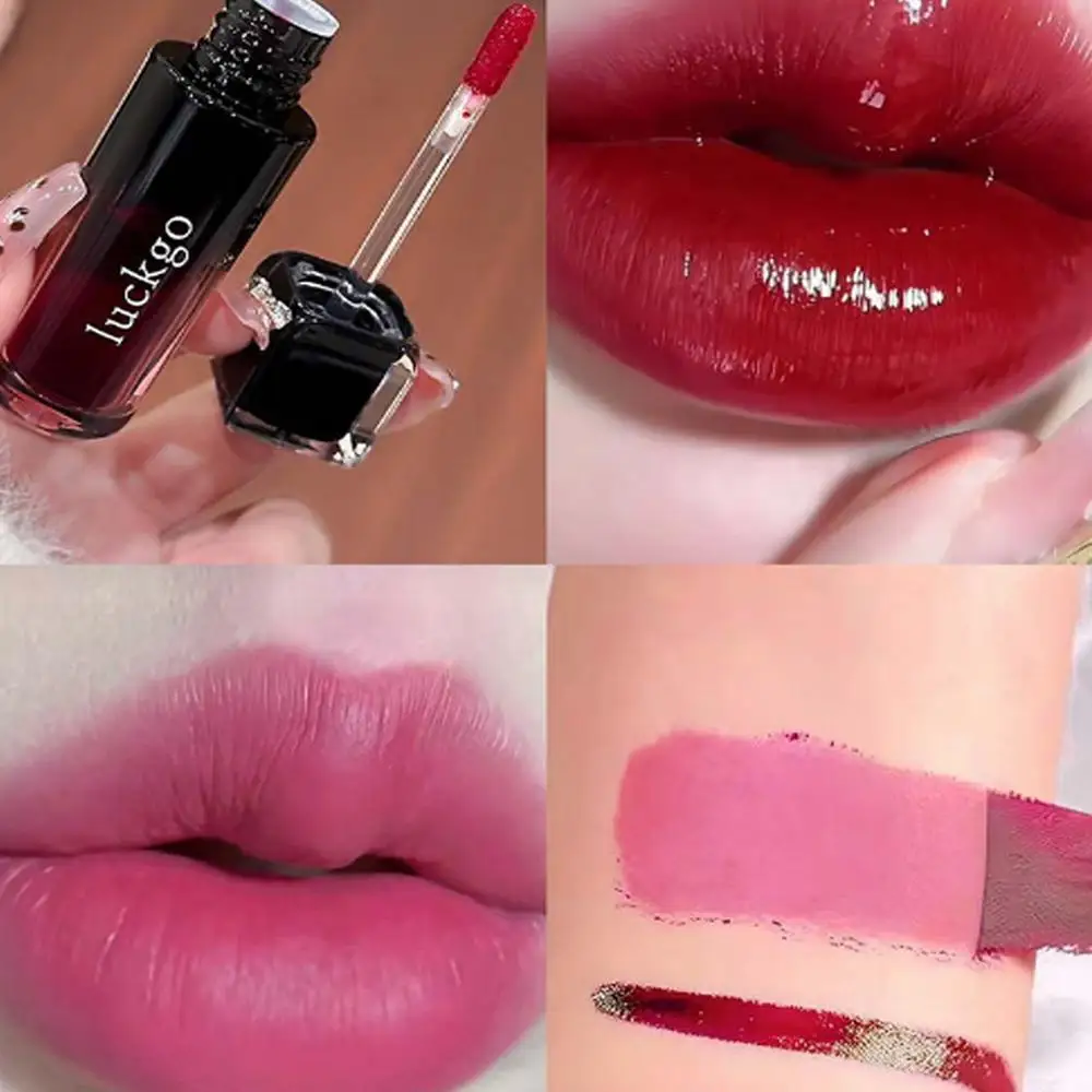 Rouge à lèvres liquide pour tatouage, noir et marron, imperméable, durable, teinte mate, Contour marron, tache à lèvres détachable, cosmétique