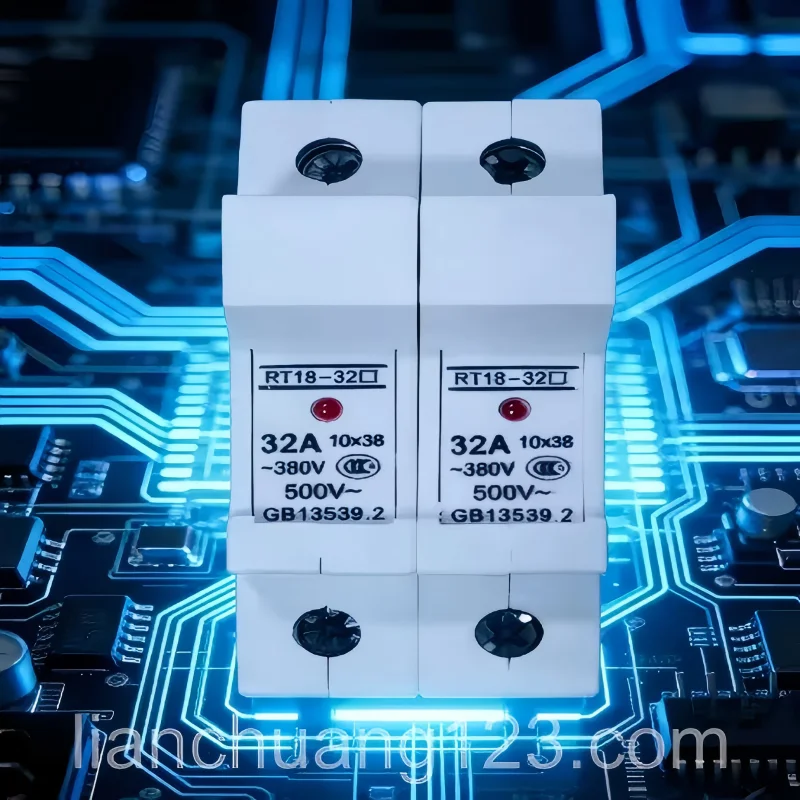 RT18 Series Fuse - 500V 30A AC Glass Tube Fuse with Brass Cap Fast Acting Non-Reversing Blade Fuse