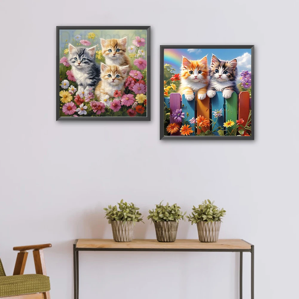 

2/4pcs Paint By Numbers Kit On Canvas DIY Oil Art Animal Picture Decor 40x40cm