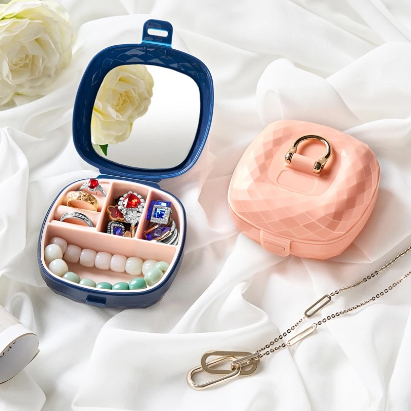 

Мини-коробка для хранения ювелирных изделий, креативные портативные серьги, ожерелье, кольцо, дисплей для ювелирных изделий, дорожный цветной полипропиленовый разделитель ювелирных изделий, чехол