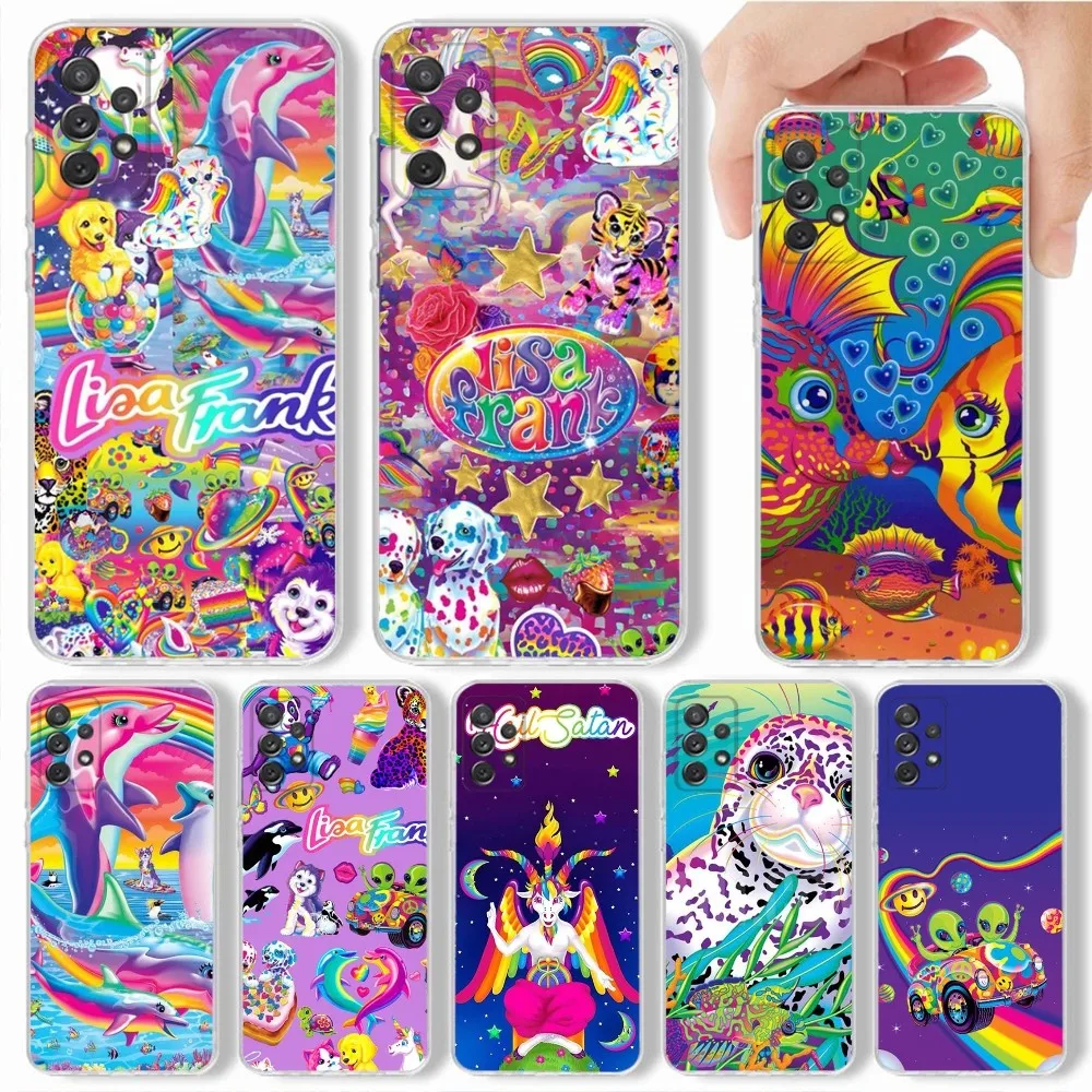 

L-Lisa Frank Art Phone Case For Samsung,Galaxy,S20,S21,S22,S23,Fe,Lite,Plus,Ultra Note Shell