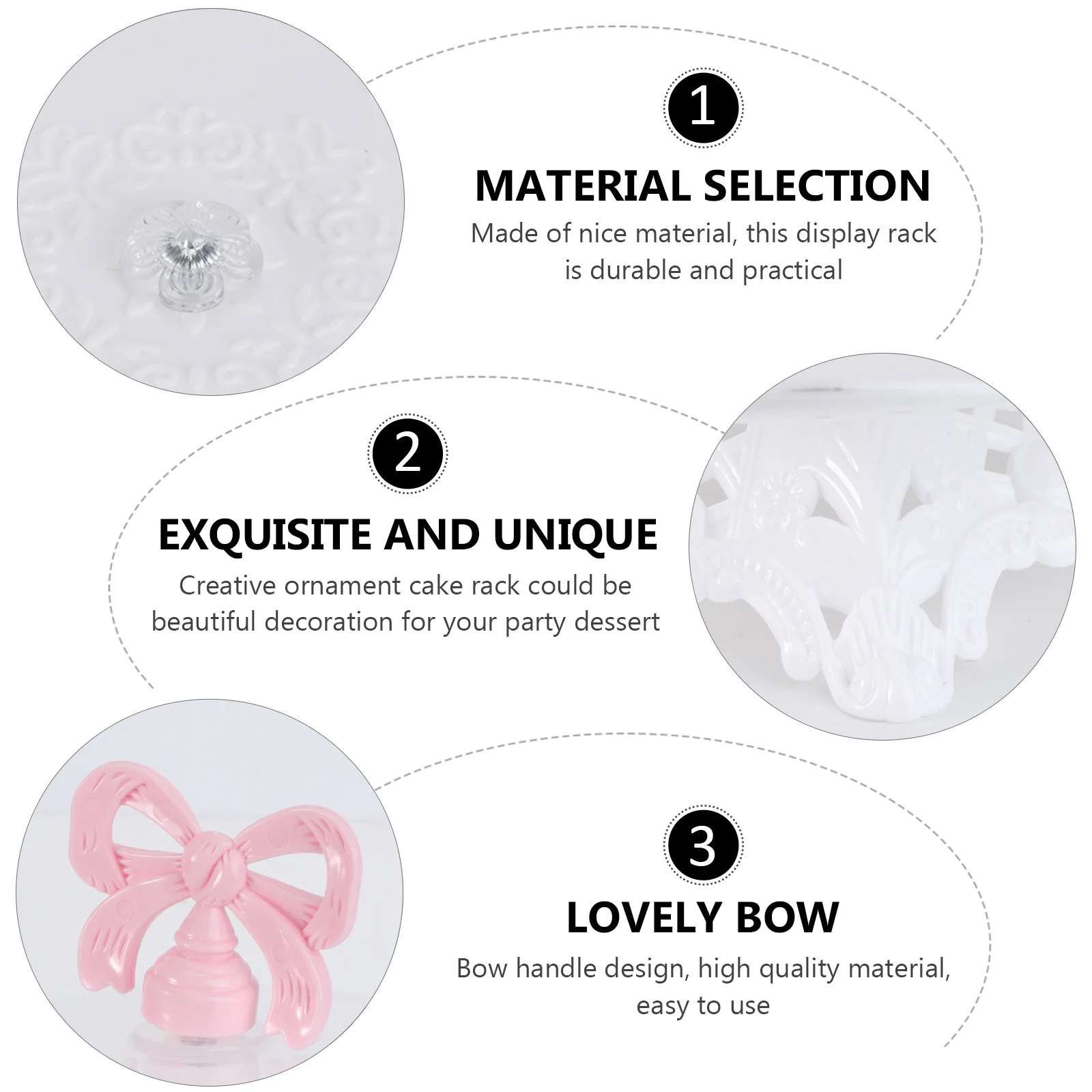 

1Pcs Dessert Display Rack White Creative Plastic Cake Rack Cupcake Stand Snack Holder Party Organizer Cake Stand