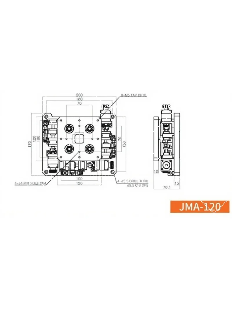Precision Three-Axis Optical Alignment Rotary Table UVW Platform Fine-Tuning Displacement Stage